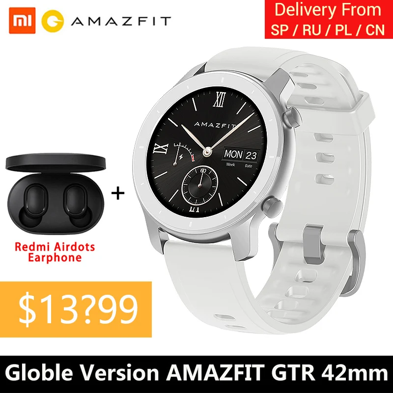 Amazfit GTR 42 мм смарт часы GPS Смарт мужские 5ATM водонепроницаемые 24 дня батарея AMOLED