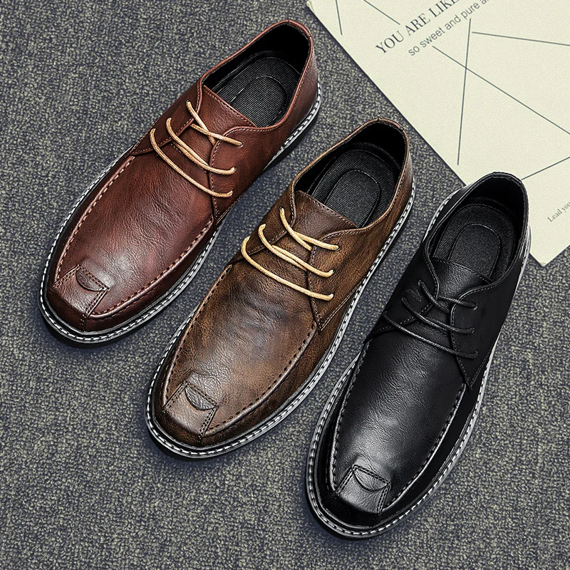 Winter autumn men Leather shoes casual running Male Sneakers Male outdoor hiking travel shoes British retro leather shoes *1717
Winter autumn men Leather shoes casual running Male Sneakers Male outdoor hiking travel shoes British retro leather shoes *1717