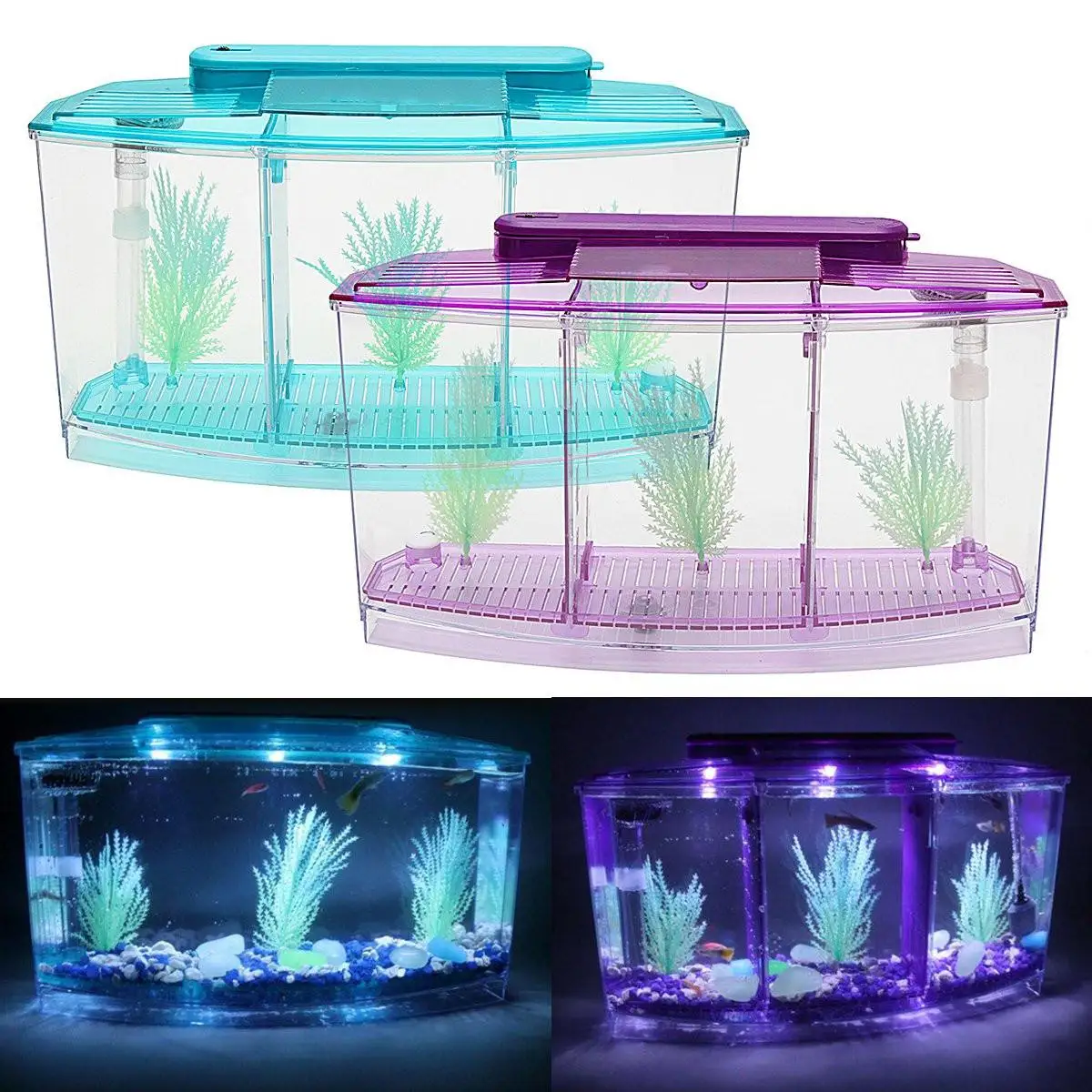LED Light Fish Tank Triple Cube Aquarium Led Lighting Dimmable Separate Breed Spawning Mini Box Transparent
LED Light Fish Tank Triple Cube Aquarium Led Lighting Dimmable Separate Breed Spawning Mini Box Transparent