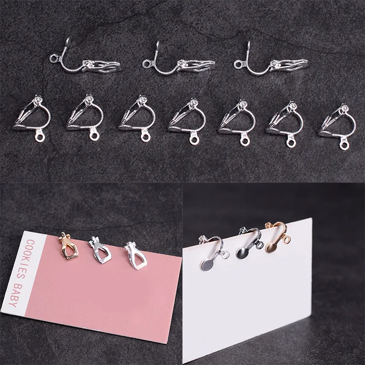 50pcs Copper Non-pierced Triangle Simple Spring Earring Ear Clip DIY Handmade Earring Material 12mm Painless Ear Clip Material
50pcs Copper Non-pierced Triangle Simple Spring Earring Ear Clip DIY Handmade Earring Material 12mm Painless Ear Clip Material