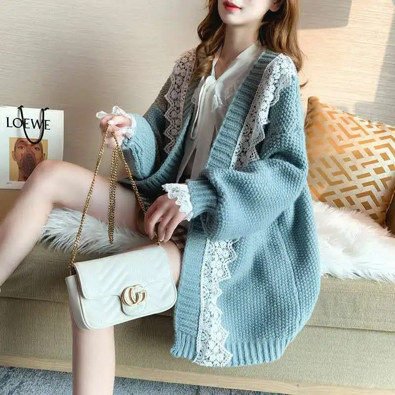 Lace Blue Winter Autumn Women Sweaters Tie Dye V-Neck Long Loose Korean Jumpers Candy Oversized Jacket Female Tops Overcoat
Lace Blue Winter Autumn Women Sweaters Tie Dye V-Neck Long Loose Korean Jumpers Candy Oversized Jacket Female Tops Overcoat
