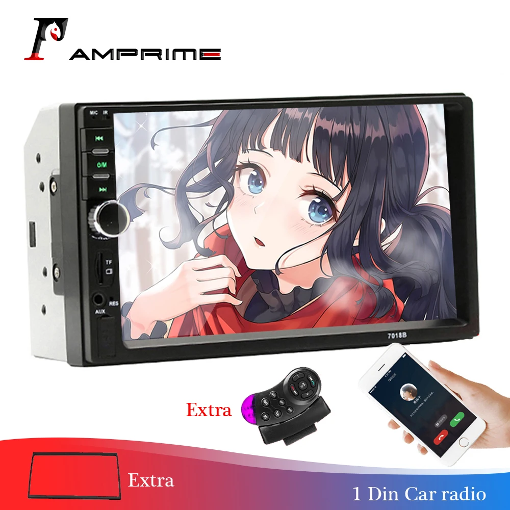 AMPrime Autoradio 2din 7" Car Multimidio Player Bluetooth Mirrorlink 2din Car audio Aux/TF/USB/FM RearView Camera MP4 MP5 Player
AMPrime Autoradio 2din 7" Car Multimidio Player Bluetooth Mirrorlink 2din Car audio Aux/TF/USB/FM RearView Camera MP4 MP5 Player