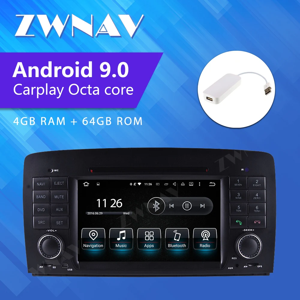 ZWNAV Android 9 4G + 64G Автомагнитола для Mercedes Benz R Class W251 R300 R350 R63 стандартная мультимедийная система
ZWNAV Android 9 4G + 64G Автомагнитола для Mercedes Benz R Class W251 R300 R350 R63 стандартная мультимедийная система