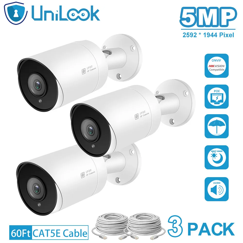 UniLook 5MP POE IP Camera with SD Card outdoor CCTV Security Camera onvif IP66 Night Vision H.265 Audio Microphone Bullet camera
UniLook 5MP POE IP Camera with SD Card outdoor CCTV Security Camera onvif IP66 Night Vision H.265 Audio Microphone Bullet camera