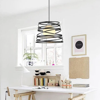 Modern LED Pendant Lights Simple Iron Art Spring Hanging Lamp E27 Single Head Creative Light For Kitchen Restaurant Lighting
Modern LED Pendant Lights Simple Iron Art Spring Hanging Lamp E27 Single Head Creative Light For Kitchen Restaurant Lighting