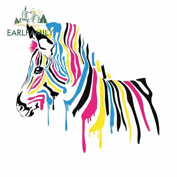 EARLFAMILY 13cm x 10.9cm For Colorful Zebra Personality Car Stickers Interesting Decal Vinyl Material Suitable for VAN RV JDM
EARLFAMILY 13cm x 10.9cm For Colorful Zebra Personality Car Stickers Interesting Decal Vinyl Material Suitable for VAN RV JDM