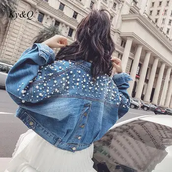 High Street Beaded Denim Jacket Korean Loose Beading Short Jacket Womens Turn Collar 2019 Fall Winter Cowboy Coat Luxury Runway
High Street Beaded Denim Jacket Korean Loose Beading Short Jacket Womens Turn Collar 2019 Fall Winter Cowboy Coat Luxury Runway