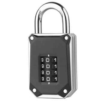Large 4-Digit Password Lock Door Gym Closet Cabinet Padlock