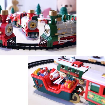 Christmas toys cross-border Christmas electric railcar Santa train electric light music toy
Christmas toys cross-border Christmas electric railcar Santa train electric light music toy