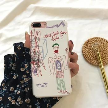 Childhood hand-drawn graffiti phone case for iPhone X XS 8 7 6 6S PluS all-inclusive hard shell matte drop protection back cover 
Childhood hand-drawn graffiti phone case for iPhone X XS 8 7 6 6S PluS all-inclusive hard shell matte drop protection back cover