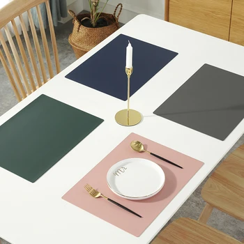 Rectangular Table Mat PU Leather Placemat Waterproof Greaseproof Pad Kitchen for Dining Table Anti-scalding Insulation Pads
Rectangular Table Mat PU Leather Placemat Waterproof Greaseproof Pad Kitchen for Dining Table Anti-scalding Insulation Pads