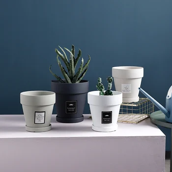 Nordic Simple Ceramic Flower Pots Solid Color Matt Creative Succulent Plant Pots with Small Holes / Tray Home Office Decoration
Nordic Simple Ceramic Flower Pots Solid Color Matt Creative Succulent Plant Pots with Small Holes / Tray Home Office Decoration