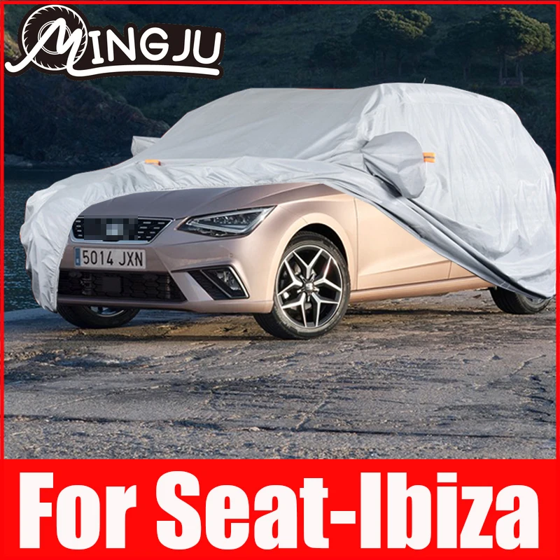 

Full Car Covers Indoor Outdoor Waterproof Anti Dust Sun Rain Protection For seat-Ibiza 6l 6j Accessories
