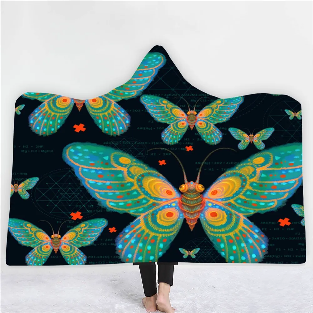 Butterfly Hooded Blanket Colorful Animal Wearable Blanket 3D Print Travel Throw Blanket Nature Creatures Coral Fleece Blanket
Butterfly Hooded Blanket Colorful Animal Wearable Blanket 3D Print Travel Throw Blanket Nature Creatures Coral Fleece Blanket