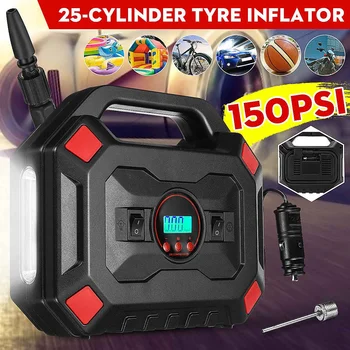 LCD Digital Tire Inflator DC12 Volt Car Portable Air Compressor Pump 150PSI USB Cordless Car Inflatable pump for Motor Bicycle
LCD Digital Tire Inflator DC12 Volt Car Portable Air Compressor Pump 150PSI USB Cordless Car Inflatable pump for Motor Bicycle