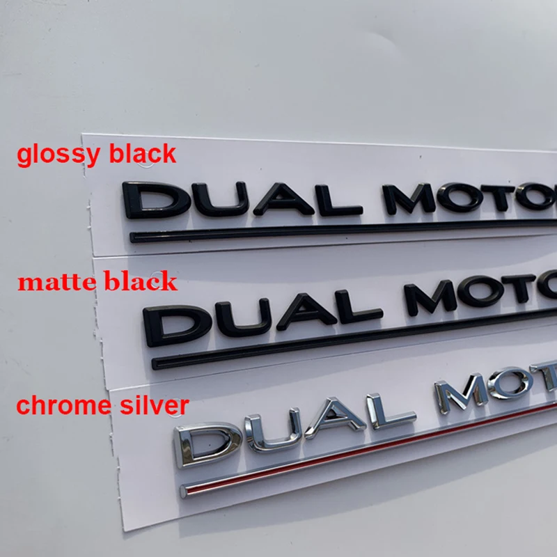 DUAL MOTOR Underlined Letters Emblem for Tesla Model 3 Car Styling Refitting High Performance Trunk Badge Sticker Chrome Black
DUAL MOTOR Underlined Letters Emblem for Tesla Model 3 Car Styling Refitting High Performance Trunk Badge Sticker Chrome Black