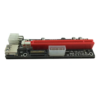 

3 in 1 4pin Molex PCI-E Riser Card 6pin Riser SATA 60cm PCIE 1x to 16x PCI Express Riser Cards for Antminer Bitcoin Miner Mining
