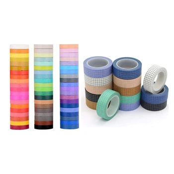 HOT-74 Pcs Washi Masking Tape Set for DIY Decor Scrapbooking Sticker Decoration, 60 Pcs 8mm X 4M & 14 Pcs 15mm X 10M 
HOT-74 Pcs Washi Masking Tape Set for DIY Decor Scrapbooking Sticker Decoration, 60 Pcs 8mm X 4M & 14 Pcs 15mm X 10M