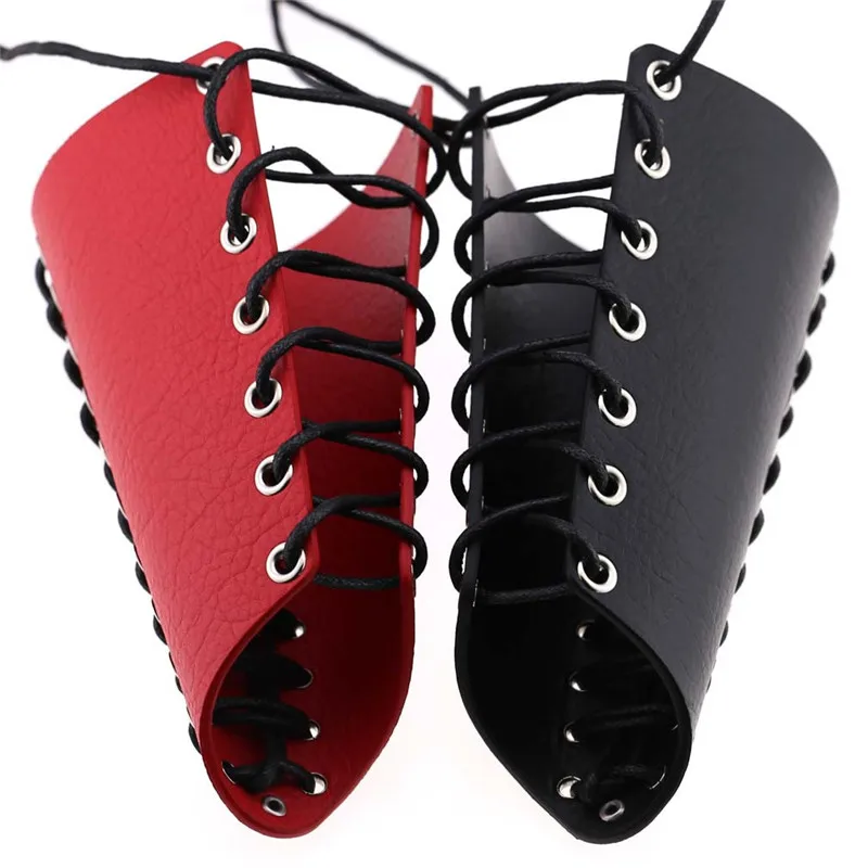 CUF2020010 punk pu leather cuff 4