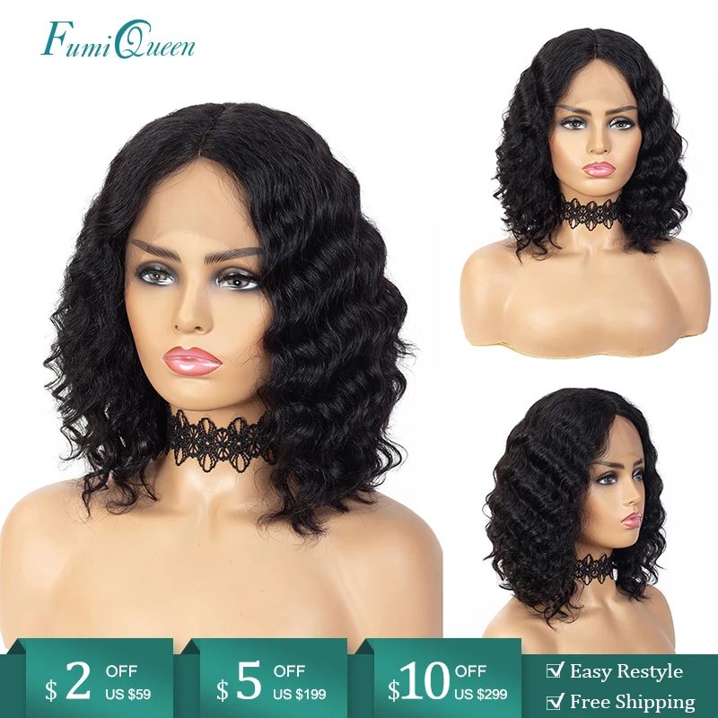 Ali FumiQueen Hair Loose Deep Short Bob Wig 10"-18" Brazilian Middle Part Remy Human Hair Wig For Black Women Part Lace Wigs
Ali FumiQueen Hair Loose Deep Short Bob Wig 10"-18" Brazilian Middle Part Remy Human Hair Wig For Black Women Part Lace Wigs