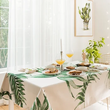 Nordic green plant leaf tablecloth dining cotton table covers thick dressing table cloth home kitchen banquet party decoration 
Nordic green plant leaf tablecloth dining cotton table covers thick dressing table cloth home kitchen banquet party decoration