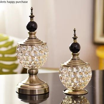 European Style Glass Storage Tank Home Decoration Arrangement Crystal Metal Living Room Dining Table Snack Candy Storage Bottle
European Style Glass Storage Tank Home Decoration Arrangement Crystal Metal Living Room Dining Table Snack Candy Storage Bottle