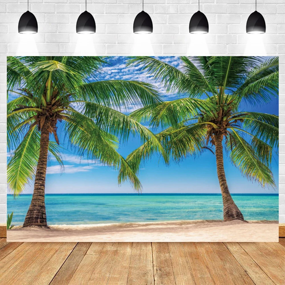 

Yeele Coconut Tree Indoor Photography Background Summer Seaside Beach Tropical Scenic Backdrop For Photo Studio Photophone