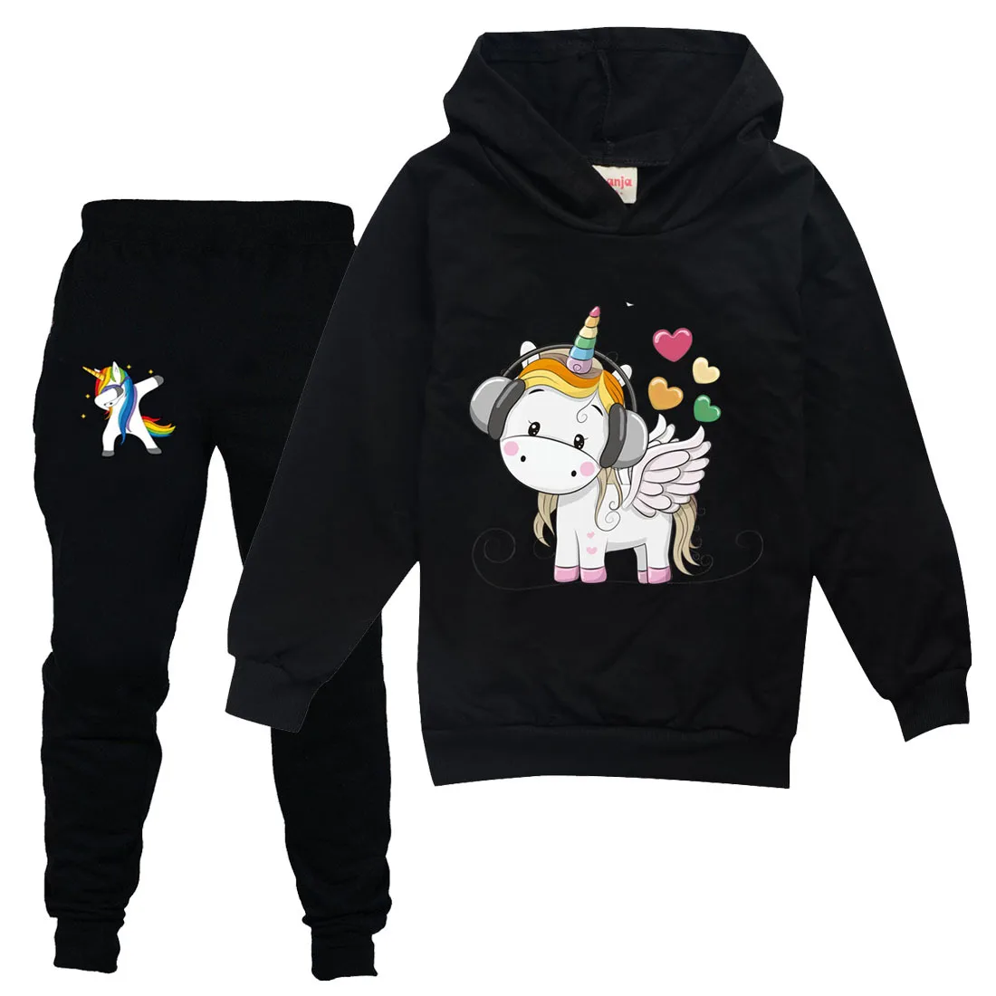 Unicorn children sweater + casual pants suit Unicorn children sweater + casual pants suit