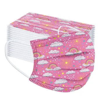 Kids Children Dustproof Protective Mask Cartoon Rainbow Printing Mascarillas Comfortable Disposable Face Mask 3Ply Ear Loop Mask
Kids Children Dustproof Protective Mask Cartoon Rainbow Printing Mascarillas Comfortable Disposable Face Mask 3Ply Ear Loop Mask