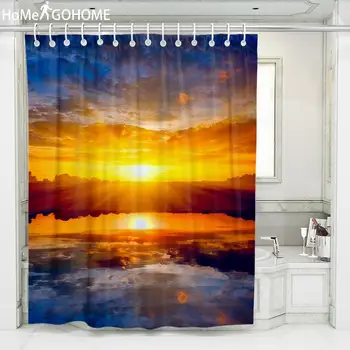 Sun Sunrise Landscape Bathroom Shower Curtain 3D Psychedelic Bath Curtain Waterproof Fabric Washable Bathtub Shower Screen Large 
Sun Sunrise Landscape Bathroom Shower Curtain 3D Psychedelic Bath Curtain Waterproof Fabric Washable Bathtub Shower Screen Large