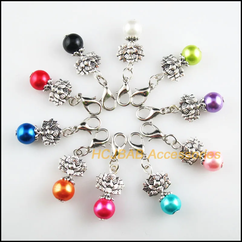10 New Lotus 12x22mm Charms Mixed Ball Glass Tibetan Silver Plated Retro With Lobster Claw Clasps
10 New Lotus 12x22mm Charms Mixed Ball Glass Tibetan Silver Plated Retro With Lobster Claw Clasps