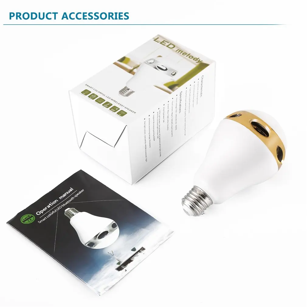 LED Speaker Light E27 RGB Bulb Color Changing/Music Player Lighting Lamp with Built-in Audio Mini Speaker
LED Speaker Light E27 RGB Bulb Color Changing/Music Player Lighting Lamp with Built-in Audio Mini Speaker