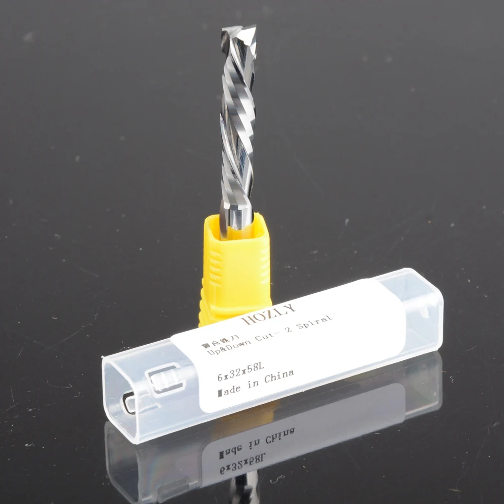 2Pcs 6x32MM AAA Up Down Cut- 2 Spiral Flute Carbide Mill,CNC Milling Cutter,Woodworking Cutting Tools Router Bit
2Pcs 6x32MM AAA Up Down Cut- 2 Spiral Flute Carbide Mill,CNC Milling Cutter,Woodworking Cutting Tools Router Bit