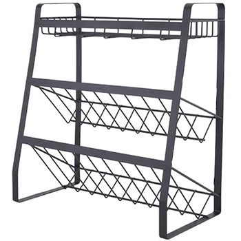 3 Layers Kitchen Spice Rack 304 Stainless Steel Countertop Spice Jars Bottle Shelf Kitchen Organizer Shelf Storage Holder Black-
3 Layers Kitchen Spice Rack 304 Stainless Steel Countertop Spice Jars Bottle Shelf Kitchen Organizer Shelf Storage Holder Black-