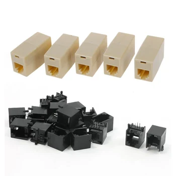5 Pcs Beige Plastic RJ11 6P4C Female/Female Telephone Cable & 20Pcs RJ11 6P4C Computer Internet Network PCB Jack Socket
5 Pcs Beige Plastic RJ11 6P4C Female/Female Telephone Cable & 20Pcs RJ11 6P4C Computer Internet Network PCB Jack Socket
