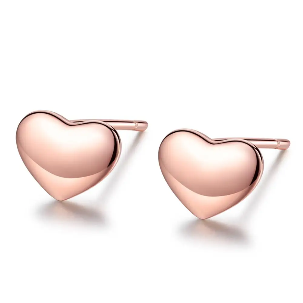 Fenchen Lovely Heart Stud Earrings for Women Rose Gold 925 Sterling Silver Delicate Small Earring Fine Jewelry Brincos AE121
Fenchen Lovely Heart Stud Earrings for Women Rose Gold 925 Sterling Silver Delicate Small Earring Fine Jewelry Brincos AE121