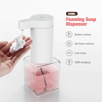 New 250ML Button Control Foam Soap Dispenser Hand Wash Liquid Soap Dispenser Bathroom Home Foaming Infrared Motion Smart Sensor
New 250ML Button Control Foam Soap Dispenser Hand Wash Liquid Soap Dispenser Bathroom Home Foaming Infrared Motion Smart Sensor