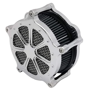 Motorcycle Turbine Air Cleaner Intake Filter Kit Cnc Cut Chrome for Harley Sportster XL 883 XL 1200 2007 - up Fitment-A
Motorcycle Turbine Air Cleaner Intake Filter Kit Cnc Cut Chrome for Harley Sportster XL 883 XL 1200 2007 - up Fitment-A