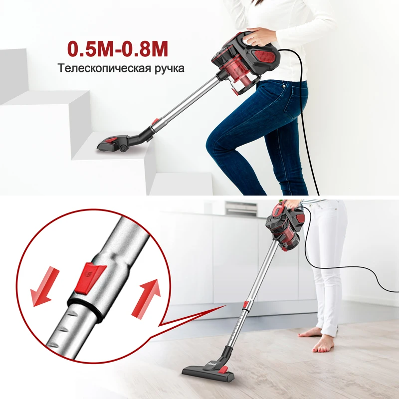 Household Corded Vacuum Cleaner 18Kpa Suction Power Vertical Clean Vacuum Cleaner Handheld Light Aspiradora INSE I5