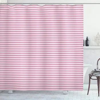 Geometric Shower Curtain, Striped Pattern with Pink Tones Thick and Tiny Lines Modern Illustration, Cloth Fabric Bathroom Decor
Geometric Shower Curtain, Striped Pattern with Pink Tones Thick and Tiny Lines Modern Illustration, Cloth Fabric Bathroom Decor