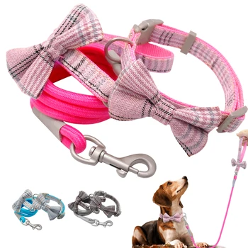 New Dog Collar And Leash Set Cute Bowtie Dogs Collars With Pet Walking Leash for Small Medium Dogs Birthday Wedding Accessory
New Dog Collar And Leash Set Cute Bowtie Dogs Collars With Pet Walking Leash for Small Medium Dogs Birthday Wedding Accessory