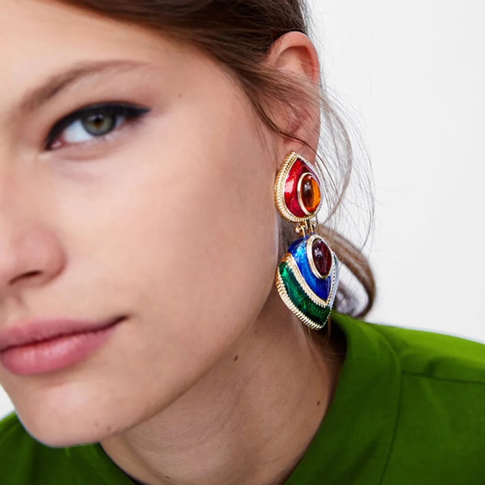 ZA Boho Colorful Crystal Resin Heart Clip on Earrings Without Piercing for Women Charm Maxi Statement Earrings Ear Clips Jewelry
ZA Boho Colorful Crystal Resin Heart Clip on Earrings Without Piercing for Women Charm Maxi Statement Earrings Ear Clips Jewelry