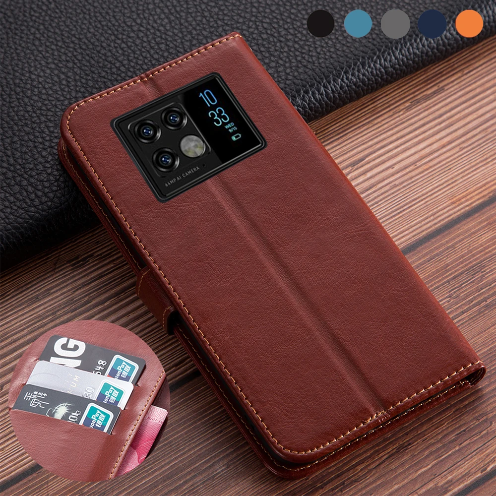 Роскошный кожаный флип-чехол в стиле книги Для Doogee V20 5G кошелек подставка для карт
