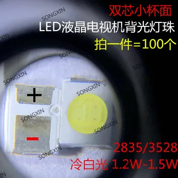 

1000PCS UNI LED Backlight High Power LED 1W 3V 1210 3528 2835 Cool white LCD Backlight for TV TV Application MSL-628KSW
