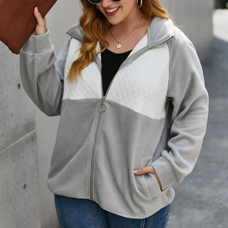 ROPALIA Clothes Women Winter Autumn Pactwork Placket Zipper Jacket With Pockets Loose Tops Plus Size Jacket
ROPALIA Clothes Women Winter Autumn Pactwork Placket Zipper Jacket With Pockets Loose Tops Plus Size Jacket