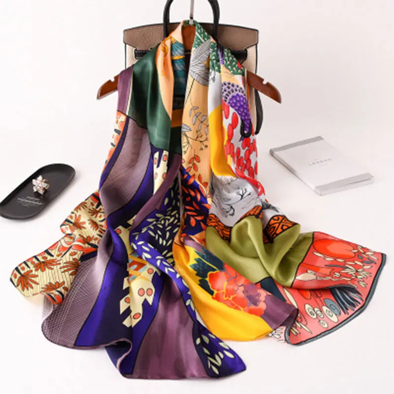 Hot 2019 New 100% Silk Scarf Women Fashion Shawls And Wraps Lady Travel Pashmina High Quality Scarves Winter Neck Wram Bandana
Hot 2019 New 100% Silk Scarf Women Fashion Shawls And Wraps Lady Travel Pashmina High Quality Scarves Winter Neck Wram Bandana