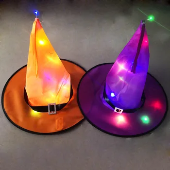Witch Hat Halloween Luminous Happy Holloween Party decorations Pandage Cap LED Luminous Witch Hat Wizard Hat Halloween Party Fav
Witch Hat Halloween Luminous Happy Holloween Party decorations Pandage Cap LED Luminous Witch Hat Wizard Hat Halloween Party Fav