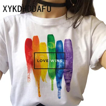 Lgbt Rainbow T Shirt Funny Women Gay Harajuku Lesbian Tshirt Gay Pride Graphic Female Love Is Love T-shirt Love Wins Top Tees
Lgbt Rainbow T Shirt Funny Women Gay Harajuku Lesbian Tshirt Gay Pride Graphic Female Love Is Love T-shirt Love Wins Top Tees