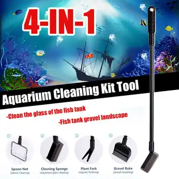 4 in1 Aquarium Cleaning Kit Tool Glass Fish Tank Net Long Handle Cleaner Gravel Rake Cleaner Glass Brush Fishnet Cleaning Tool
4 in1 Aquarium Cleaning Kit Tool Glass Fish Tank Net Long Handle Cleaner Gravel Rake Cleaner Glass Brush Fishnet Cleaning Tool