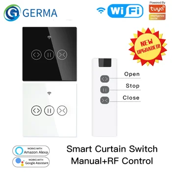 GERMA WiFi RF433 Smart Touch Curtain Roller Blinds Motor Switch Tuya Smart Life App Remote Control Works with Alexa Google Home
GERMA WiFi RF433 Smart Touch Curtain Roller Blinds Motor Switch Tuya Smart Life App Remote Control Works with Alexa Google Home